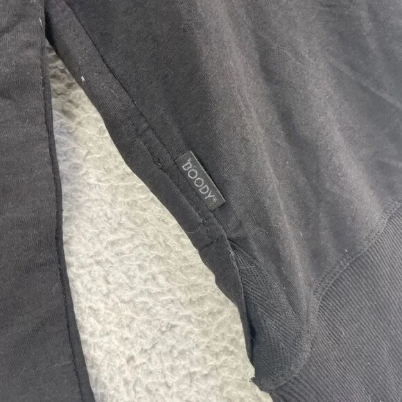 Boody Womens Top Sweater Bamboo Organic Cotton Active Weekend Crew Black Sz M - Picture 5 of 9